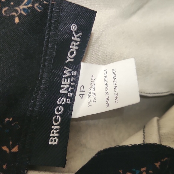 Briggs New York Black and Teal And Brown Paisely Patterned Pencil Skirt - Picture 3 of 7